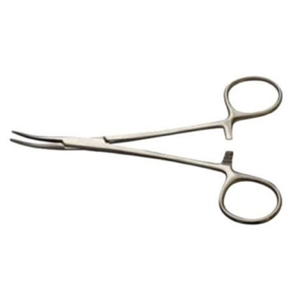 Зажим кровоостанавливающий типа "Москит" изогнутый по плоскости, 140 мм Фото товара Зажим кровоостанавливающий типа "Москит" изогнутый по плоскости, 140 мм