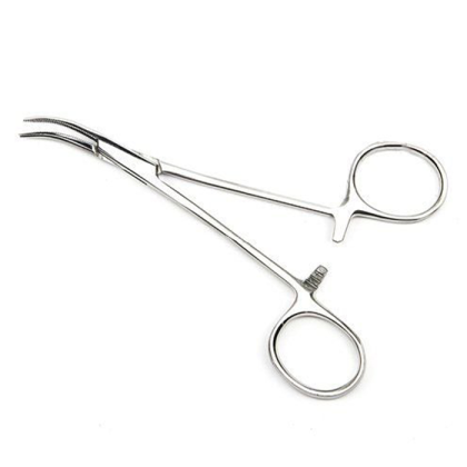 Зажим кровоостанавливающий типа Москит изогнутый по ребру ПТО Медтехника Фото товара Зажим кровоостанавливающий типа Москит изогнутый по ребру ПТО Медтехника