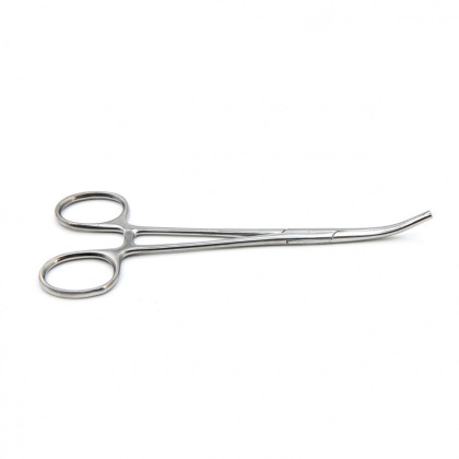 Зажим кровоостанавливающий, одно- и двузубый, зубчатый, изогнутый №2, 165 мм. Surgiwell Фото товара Зажим кровоостанавливающий, одно- и двузубый, зубчатый, изогнутый №2, 165 мм. Surgiwell