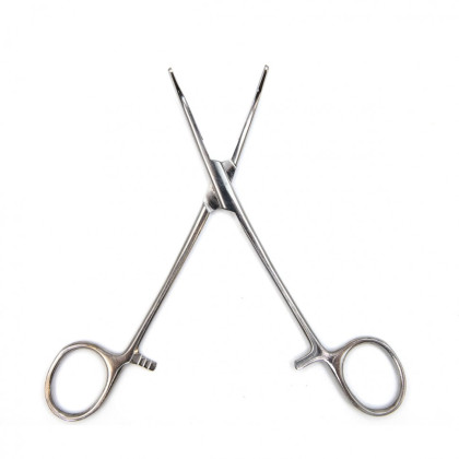 Зажим кровоостанавливающий, с атравматической нарезкой, изогнутый, 160 мм. Surgiwell Фото товара Зажим кровоостанавливающий, с атравматической нарезкой, изогнутый, 160 мм. Surgiwell