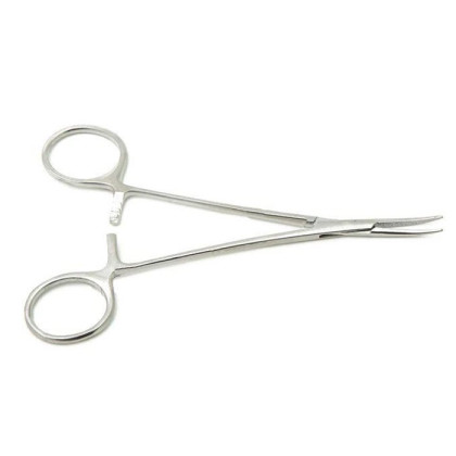 Зажим кровоостонавливающий типа "Москит" изогнутый по плоскости Фото товара Зажим кровоостонавливающий типа "Москит" изогнутый по плоскости