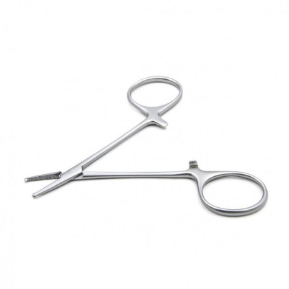 Фото товара Зажим медицинский BABY-MOSQUITO, кровоостанавливающий глазной, прямой с зубом, 84 мм (З-8р), МИЗТ