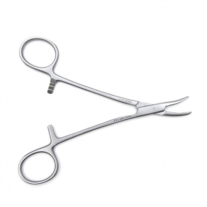 Фото товара Зажим медицинский DANDY, кровоостанавливающий нейрохирургический, изогнутый, 145 мм (З-17-2р), МИЗТ