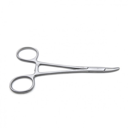 Фото товара Зажим медицинский DANDY, кровоостанавливающий нейрохирургический, изогнутый, 145 мм (З-17-2р), МИЗТ