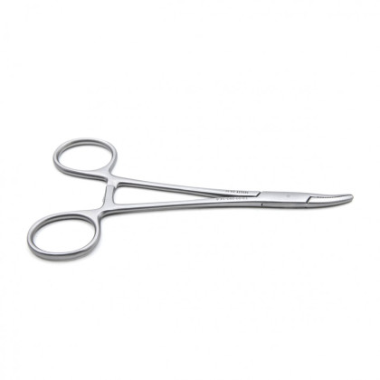 Фото товара Зажим медицинский DANDY, кровоостанавливающий нейрохирургический, изогнутый, 145 мм (З-17-2р), МИЗТ