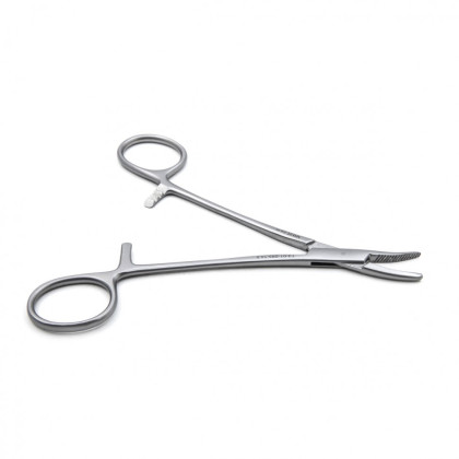 Фото товара Зажим медицинский DANDY, кровоостанавливающий нейрохирургический, изогнутый, 145 мм (З-17-2р), МИЗТ