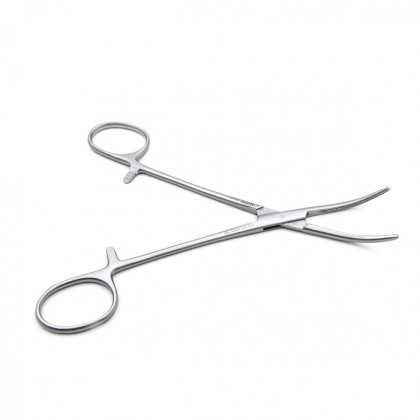 Фото товара Зажим медицинский DE BAKEY-RANKIN, кровоостанавливающий с атравматической нарезкой изогнутый, 160 мм (З-11-2р), МИЗТ