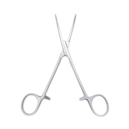 Фото товара Зажим медицинский DE BAKEY-RANKIN, кровоостанавливающий с атравматической нарезкой изогнутый, 160 мм (З-11-2р), МИЗТ