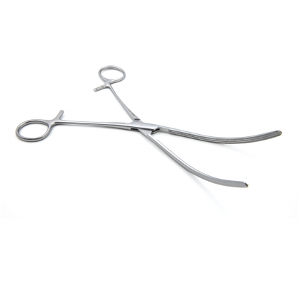 Фото товара Зажим медицинский DOYEN, кишечный эластичный,для взрослых, изогнутый, 230 мм (З-40-2р), МИЗТ