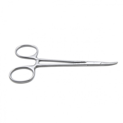 Фото товара Зажим медицинский HALSTED-MOSQUITO, кровоостанавливающий, для новорожденных, изогнутый по ребру, 125 мм (З-122р), МИЗТ