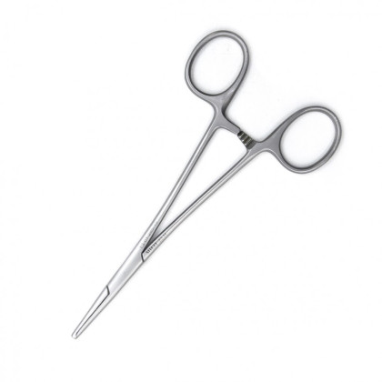 Фото товара Зажим медицинский KOCHER, кровоостанавливающий 1х2 зубый, зубчатый, прямой, № 1, 150 мм (З-21р), МИЗТ