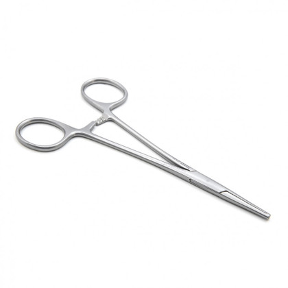 Фото товара Зажим медицинский KOCHER, кровоостанавливающий 1х2 зубый, зубчатый, прямой, № 1, 150 мм (З-21р), МИЗТ