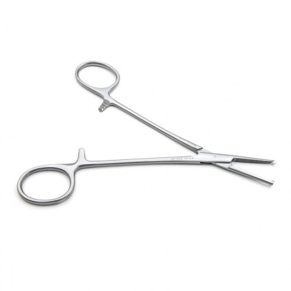 Фото товара Зажим медицинский KOCHER, кровоостанавливающий 1х2 зубый, зубчатый, прямой, № 1, 150 мм (З-21р), МИЗТ