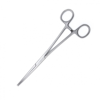 Фото товара Зажим медицинский KOCHER-OCHSNER, кровоостанавливающий 1х2 зубый, зубчатый, изогнутый, №3, 200 мм (З-31-1р), МИЗТ