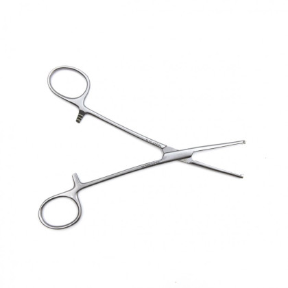 Фото товара Зажим медицинский KOCHER-OCHSNER, кровоостанавливающий 1х2 зубый, зубчатый, прямой, № 2, 160 мм (З-5р), МИЗТ