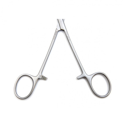 Фото товара Зажим медицинский KOCHER-OCHSNER, кровоостанавливающий 1х2 зубый, зубчатый, прямой, № 2, 160 мм (З-5р), МИЗТ