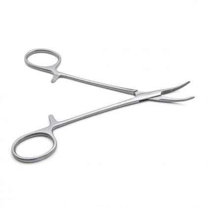 Фото товара Зажим медицинский MOSQUITO, кровоостанавливающий, изогнутый по плоскости, 155 мм (З-62-2р), МИЗТ