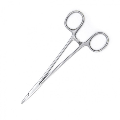 Фото товара Зажим медицинский MOSQUITO, кровоостанавливающий, сосудистый, изогнутый по плоскости, 165 мм (З-140-2р), МИЗТ