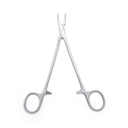 Фото товара Зажим медицинский MOSQUITO, кровоостанавливающий, сосудистый, изогнутый по плоскости, 165 мм (З-140-2р), МИЗТ