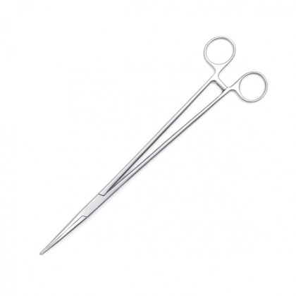 Фото товара Зажим медицинский PEAN, кровоостанавливающий зубчатый, изогнутый, № 3, 270 мм (З-42р), МИЗТ