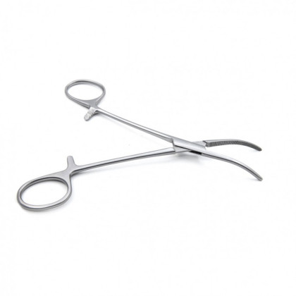 Фото товара Зажим медицинский ROCHESTER-PEAN, кровоостанавливающий зубчатый, изогнутый № 1, 158 мм (З-53р), МИЗТ