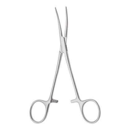 Фото товара Зажим медицинский ROCHESTER-PEAN, кровоостанавливающий, зубчатый, изогнутый, №2, 196 мм (З-37р), МИЗТ