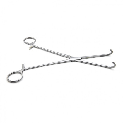 Фото товара Зажим медицинский кровоостанавливающий для глубоких полостей, детский изогнутый, № 2, 225 мм (З-95-2р), МИЗТ