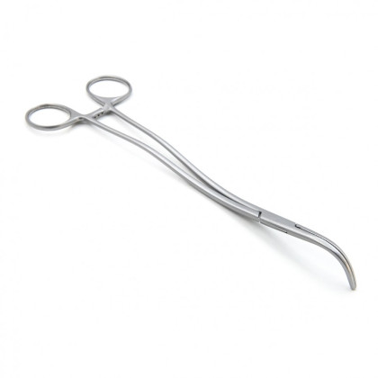 Фото товара Зажим медицинский, Диссектор OVERHOLT-MARTIN, с изогнутыми ручками, с кремальерой, № 2, 210 мм (Д-33р), МИЗТ