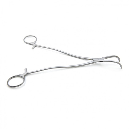 Фото товара Зажим медицинский, Диссектор OVERHOLT-MARTIN, с изогнутыми ручками, с кремальерой, № 2, 210 мм (Д-33р), МИЗТ