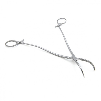 Фото товара Зажим медицинский, Диссектор OVERHOLT-MARTIN, с изогнутыми ручками, с кремальерой, № 2, 210 мм (Д-33р), МИЗТ