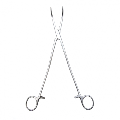 Фото товара Зажим медицинский, Диссектор OVERHOLT-MARTIN, с изогнутыми ручками, с кремальерой,.№3, 220 мм (Д-34р), МИЗТ