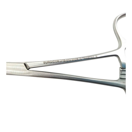 Зажим с кремальерой для операционного белья 146мм Surgicon Фото товара Зажим с кремальерой для операционного белья 146мм Surgicon