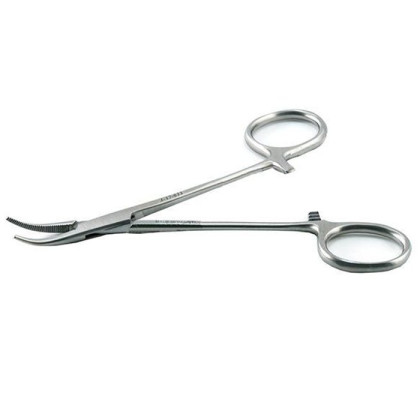 Зажим с кремальерой для прикрепления белья к брюшине детский 140 мм Surgicon Фото товара Зажим с кремальерой для прикрепления белья к брюшине детский 140 мм Surgicon