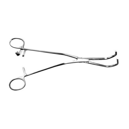 Зажим с кремальерой изогнутый по плоскости под углом 30 R-35 227 мм Фото товара Зажим с кремальерой изогнутый по плоскости под углом 30 R-35 227 мм