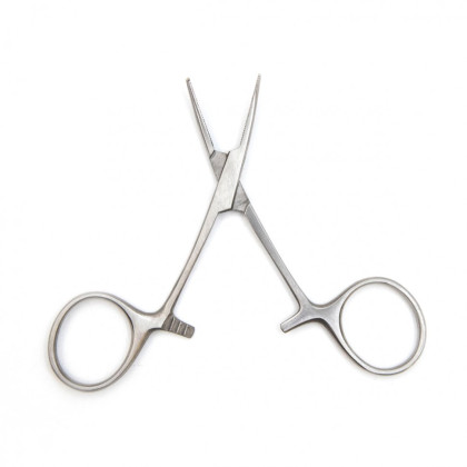 Зажим сосудистый изогнутый, 100 мм. Surgiwell Фото товара Зажим сосудистый изогнутый, 100 мм. Surgiwell