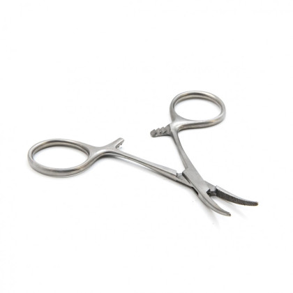 Зажим сосудистый изогнутый, 100 мм. Surgiwell Фото товара Зажим сосудистый изогнутый, 100 мм. Surgiwell