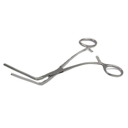 Зажим сосудистый периферический по Де Бейки 65х180 мм, 60 град. ПТО Медтехника Фото товара Зажим сосудистый периферический по Де Бейки 65х180 мм, 60 град. ПТО Медтехника