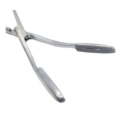 Зажимной инструмент Корнцанг изогнутый 260 мм Surgicon Фото товара Зажимной инструмент Корнцанг изогнутый 260 мм Surgicon