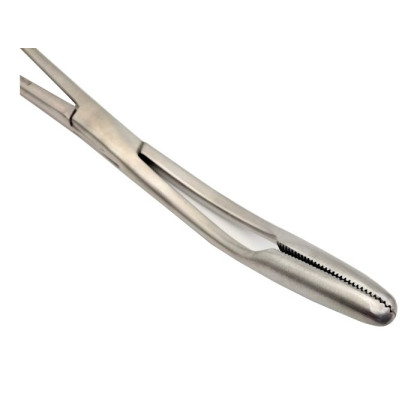 Зажимной инструмент Корнцанг изогнутый 260 мм Surgicon Фото товара Зажимной инструмент Корнцанг изогнутый 260 мм Surgicon