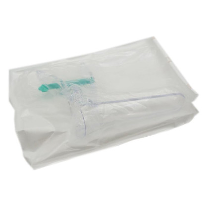 Фото товара Зеркало гинекологическое полимерное по Куско №3 (L) прозрачное с центральным поворотным фиксатором одноразового использования стерильное