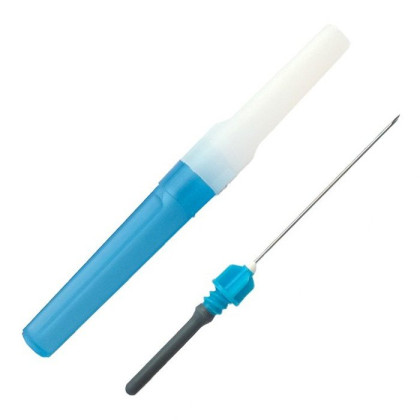 Фото товара Игла двусторонняя стандартная, 23G*1 1", 0,6 мм, 25 мм голубая (уп. 100 шт) 592123250