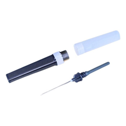 Фото товара Игла одноразовая двусторонняя стерильная для взятия крови 0,7х25мм (22G 1") Rustech, 100 шт/уп