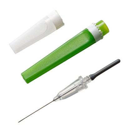 Фото товара Игла одноразовая стерильная двусторонняя с визуальной камерой для взятия крови 0,8х25мм (21Gх1") Rustech, 100 шт/уп