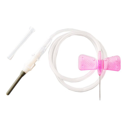 Фото товара Игла одноразовая стерильная для взятия крови Rustech Игла-"бабочка" с луэр-адаптером 0,55х19мм (24Gх3/4''), катетер 19 см, 100 шт/уп