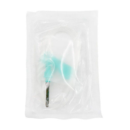 Фото товара Игла одноразовая стерильная для взятия крови Rustech. Игла-"бабочка" с луэр-адаптером 0,8х19мм (21Gх3/4''), катетер 30 см, 100 шт/уп