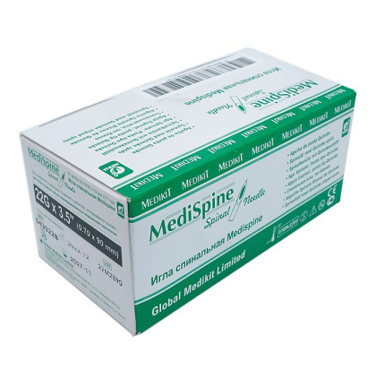 Фото товара Игла спинальная INEKTA (тип Квинке) G22 Medispine, 25 шт/уп