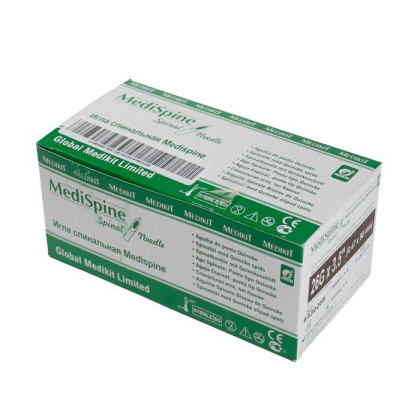 Фото товара Игла спинальная INEKTA (тип Квинке) G26 Medispine, 25 шт