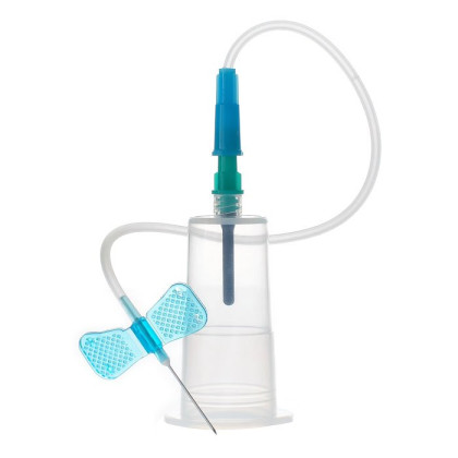 Игла-бабочка с защитным механизмом от укола Линд-Вак 23G x 3/4'' x 7'' 0.6мм х 19 мм, длина трубки 19 см, 100 шт/уп Фото товара Игла-бабочка с защитным механизмом от укола Линд-Вак 23G x 3/4'' x 7'' 0.6мм х 19 мм, длина трубки 19 см, 100 шт/уп