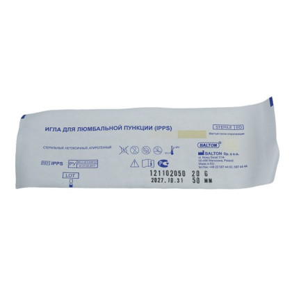 Иглы для спинальной анестезии и люмбальной пункции тип Quincke 20G, 50 мм, Balton Фото товара Иглы для спинальной анестезии и люмбальной пункции тип Quincke 20G, 50 мм, Balton
