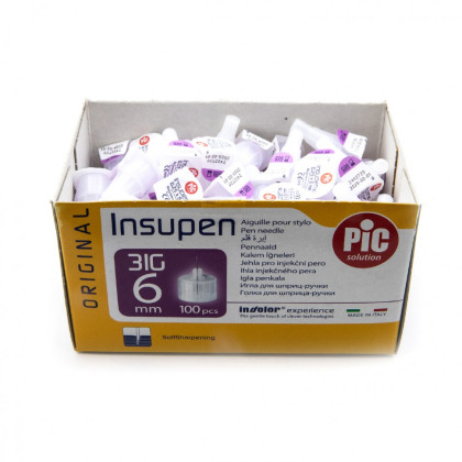 Фото товара Иглы для шприц-ручек "Инсупен" INSUPEN 6 мм (31G) № 100